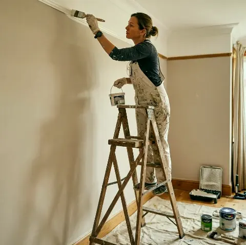 Wein Licht – Saubere Baustelle während der Arbeit